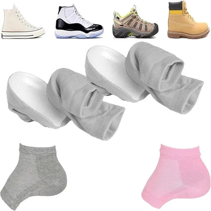 1Pair Height Max Socks, Height Max Insoles 3.5Cm, Invisible Shoe Lift Heel Pads, Half Height Increase Insoles for Women Men